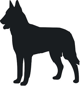 281x300 Belgian Shepherd Malanois Dog Decal Sticker Car Van Vinyl