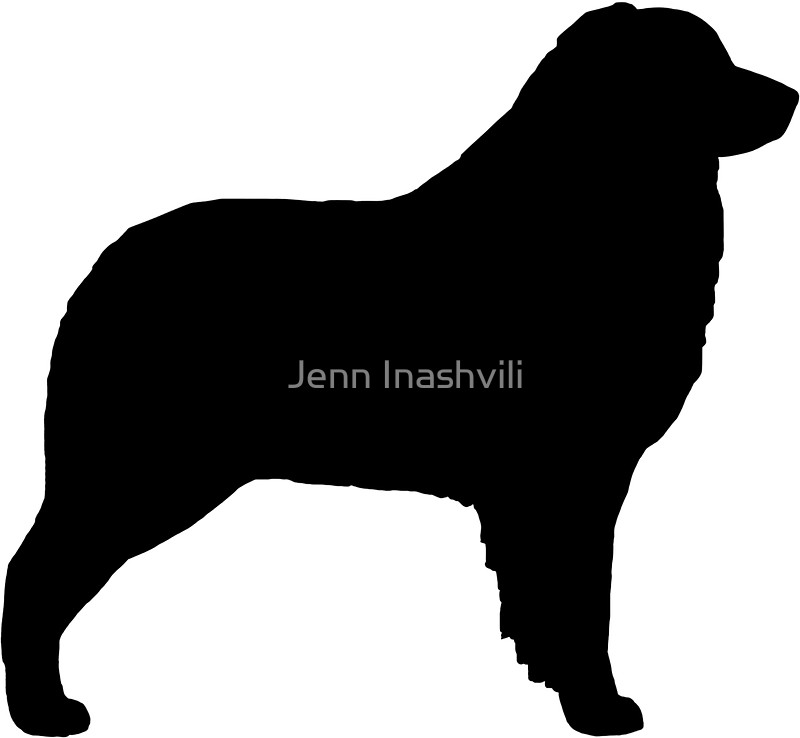800x738 Australian Shepherd Silhouette(S) Stickers By Jenn Inashvili