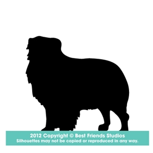 300x300 Australian Shepherd Silhouette Gifts, Stationery, Address Labels