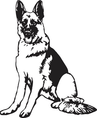 330x400 Black Clipart German Shepherd 3075373