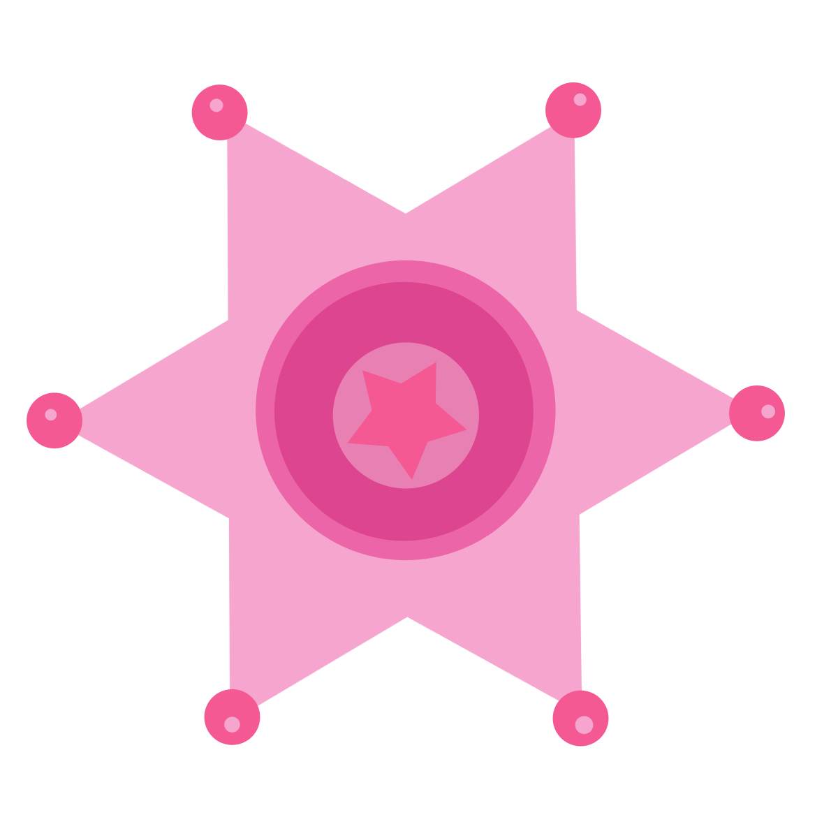 1200x1200 Pink Sheriff Badge With Star Cowgirl Clipart Scrap