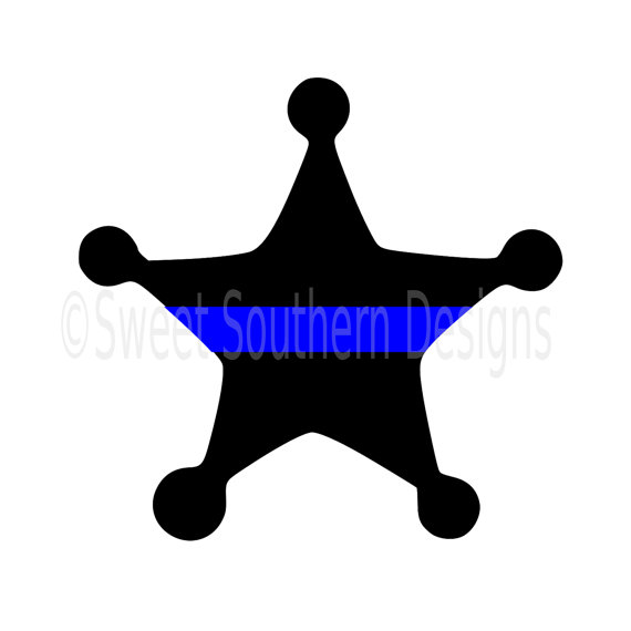 570x570 Sheriff Badge Thin Blue Line With Heart Svg Instant Download