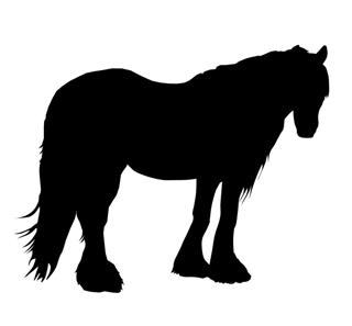 320x297 Horse Silhouette V11 Decal Sticker