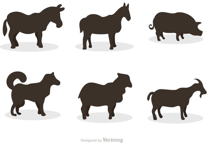 700x490 Mammal Silhouette Vectors