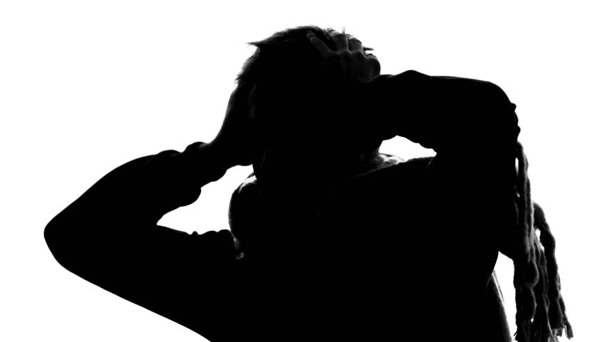 852x480 Profile Silhouette Of Man Showing Gesture Of Silence, Censorship