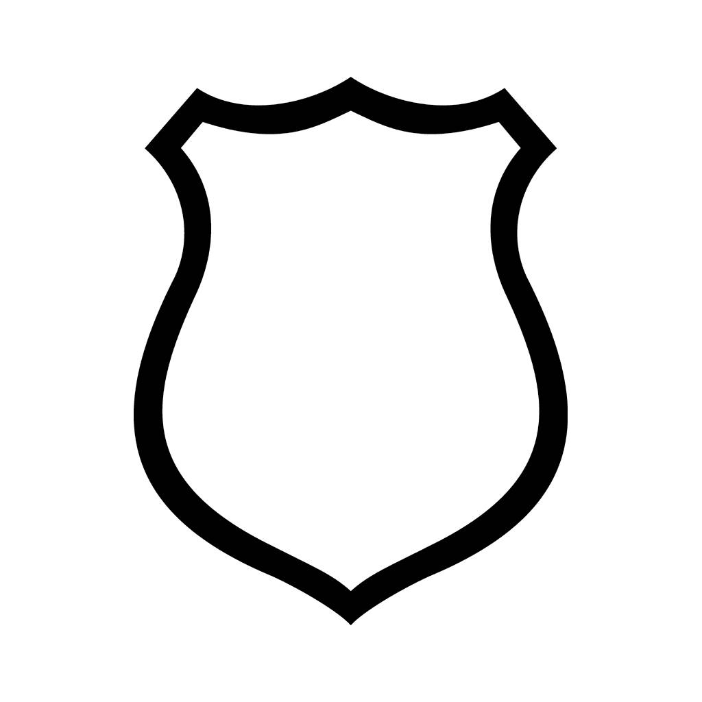1024x1024 Free Police Shield Clipart Image