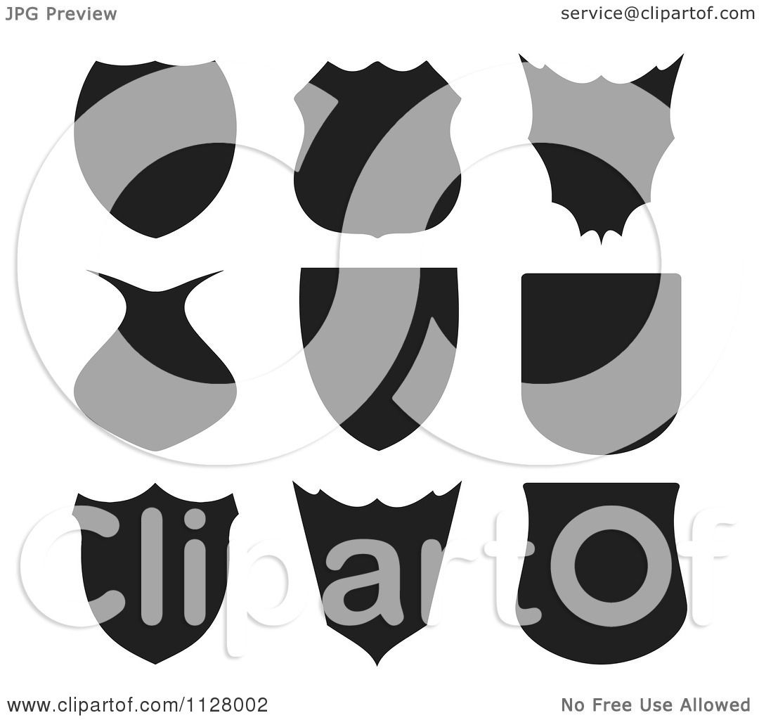 1080x1024 Clipart Of Black Shield Silhouettes