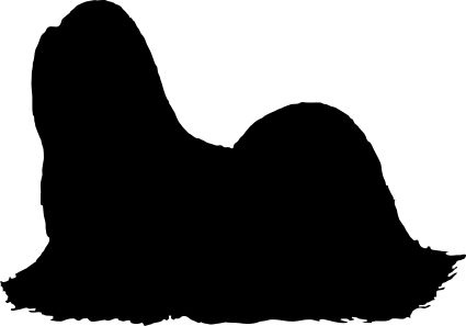 425x297 Lhasa Apso Silhouette Stickers