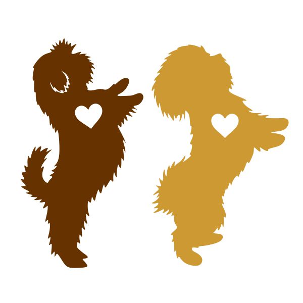 600x600 Shih Tzu Dog Heart Silhouette Cuttable Design
