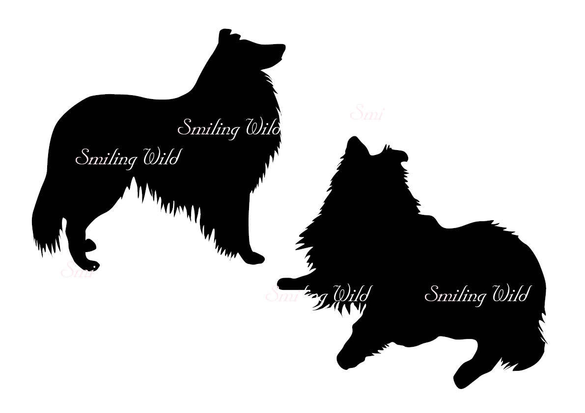 1191x842 Collie Svg Silhouette Clipart Dog Artwork Printable Vector Graphic