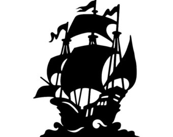 340x270 Pirate Ship Silhouette Clipart Collection