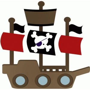 300x300 Silhouette Design Store Pirate Ship Kapitein