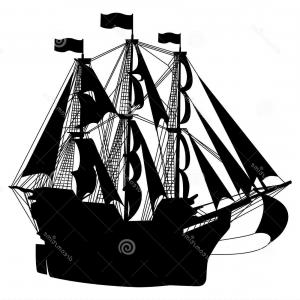 300x300 Photosmall Sailing Ship Silhouette Isolated On White Background