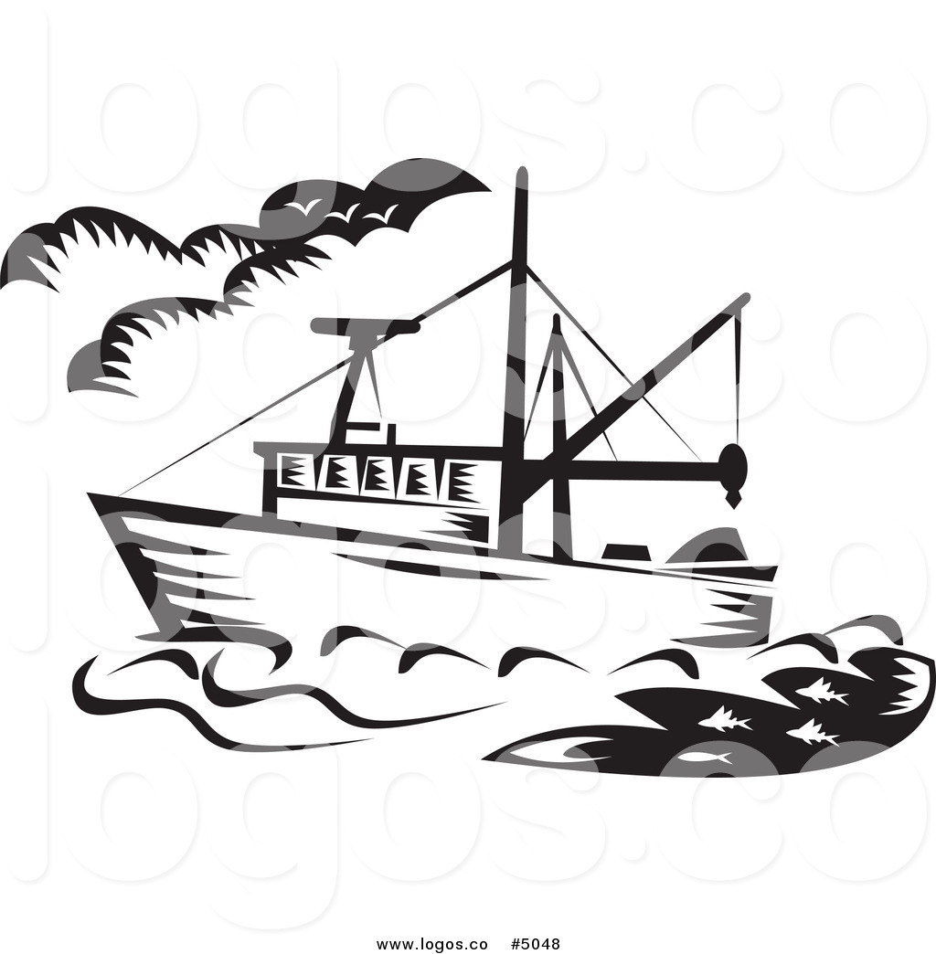 1024x1044 Fishing Boat Clipart Black And White