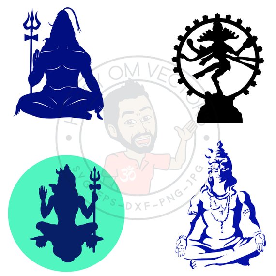 570x570 Lord Shiva Vector Svg Dxf For Silhouette Cameo Or Cricut