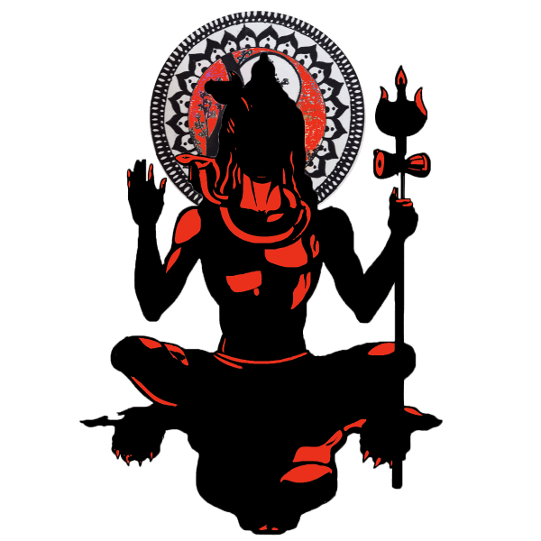600x600 Paintcollar Shiva Silhouette Available On T Shirt, Hoodies