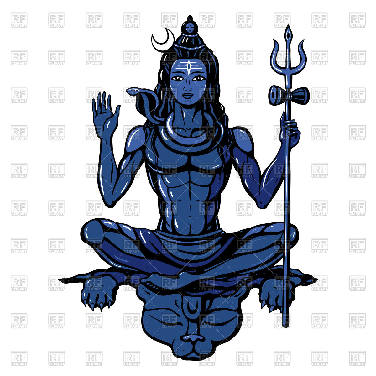 1200x1200 Hindu God Lord Shiva Royalty Free Vector Clip Art Image