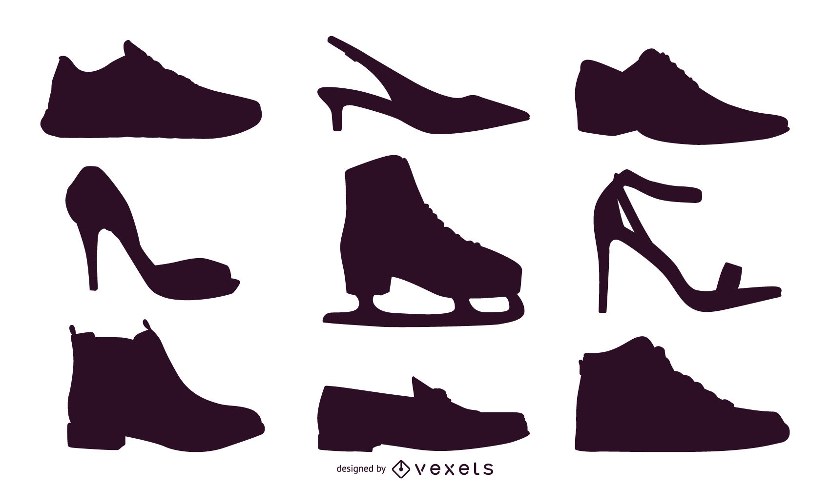 1700x1000 Shoe Vectors Silhouettes
