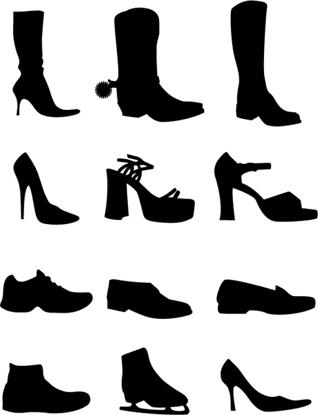 460x600 Shoe Vectors Silhouettes Free Vector In Adobe Illustrator Ai ( Ai