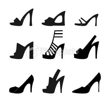 380x351 Shoes Silhouette Vector Art, Silhouette And Royalty