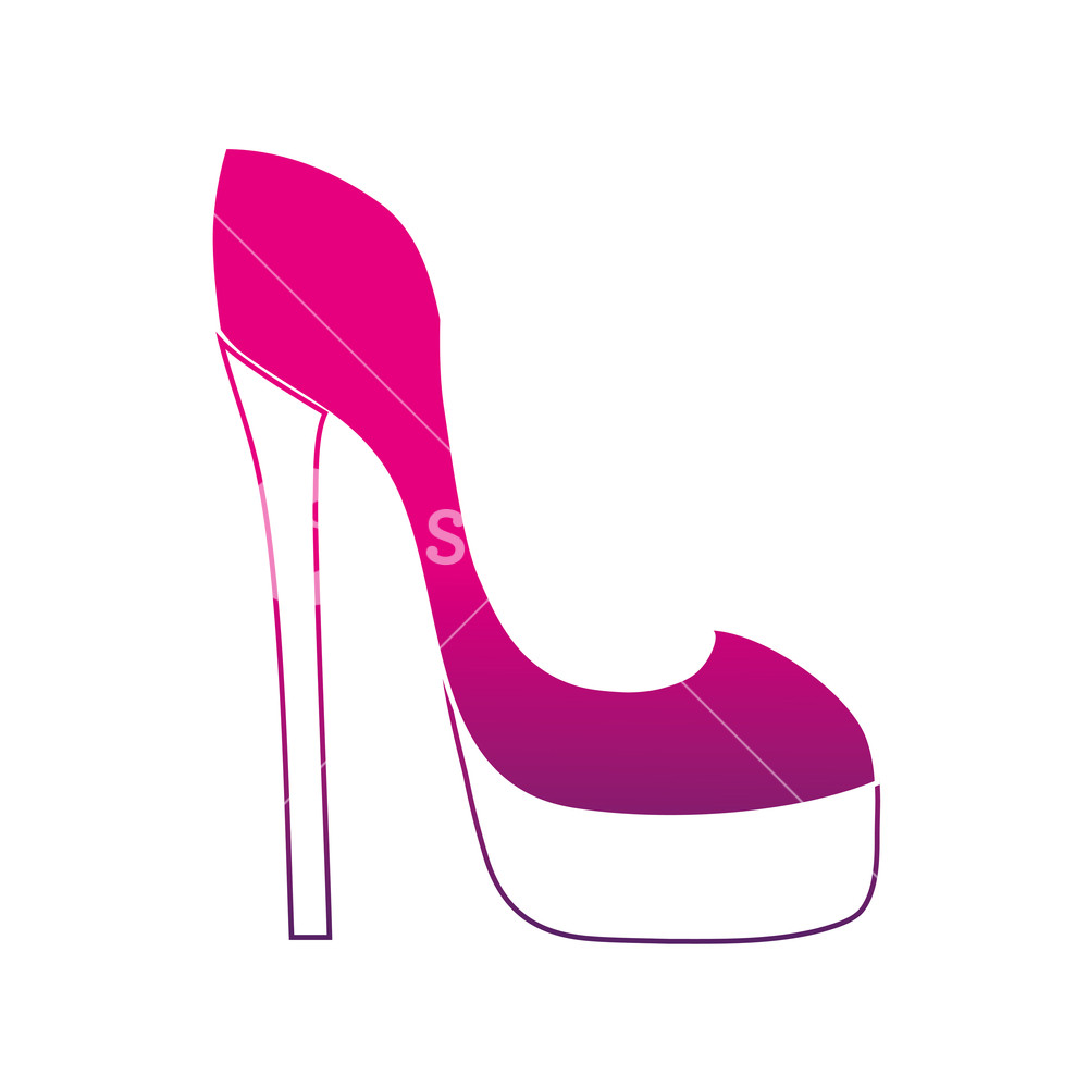 1000x1000 Silhouette Fashion Heels High Shoes Style Vector Illustration