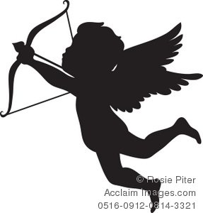 287x300 Illustration Of A Silhouette Of Cupid Shooting An Arrow