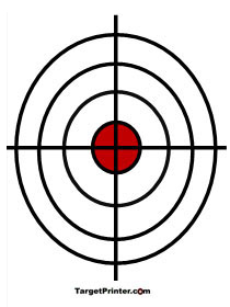 210x280 Printable Large Bullseye Shooting Targets