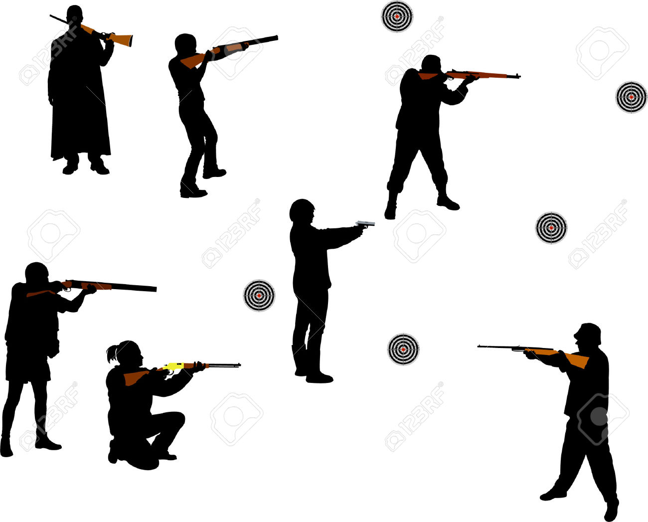 Shooting Target Silhouette at GetDrawings | Free download