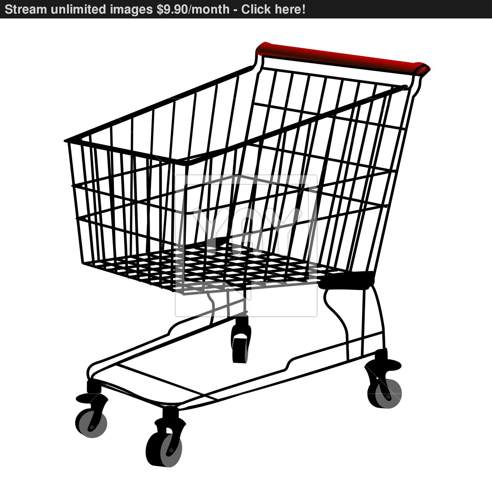 1600x1600 Shopping Trolley Silhouette Image