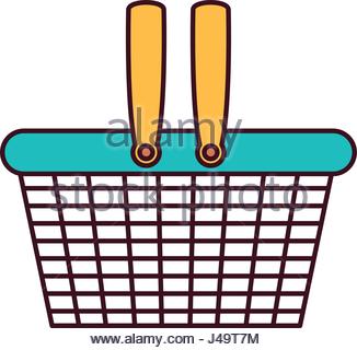 326x320 Silhouette Color With Metallic Shopping Basket And Thick Contour