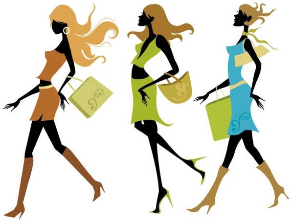 597x454 Shopping Girl 01 Vector Free Vector In Encapsulated Postscript Eps