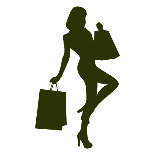 512x512 Shopping Girl Silhouette 3