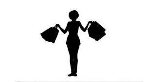 300x169 Silhouette Of An Energetic Woman Holding Shopping Bags Stock Video
