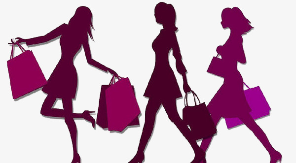 600x331 Woman Silhouette, Shopping Woman Silhouettes, Two Eleven Shopping