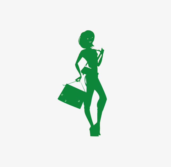 650x637 Short Hair Girl With Green Silhouette, Girl, Green, Sketch Png