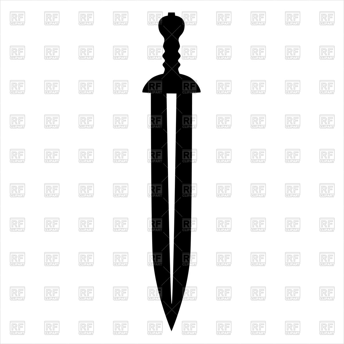 1200x1200 Silhouette Of The Short Sword Royalty Free Vector Clip Art Image