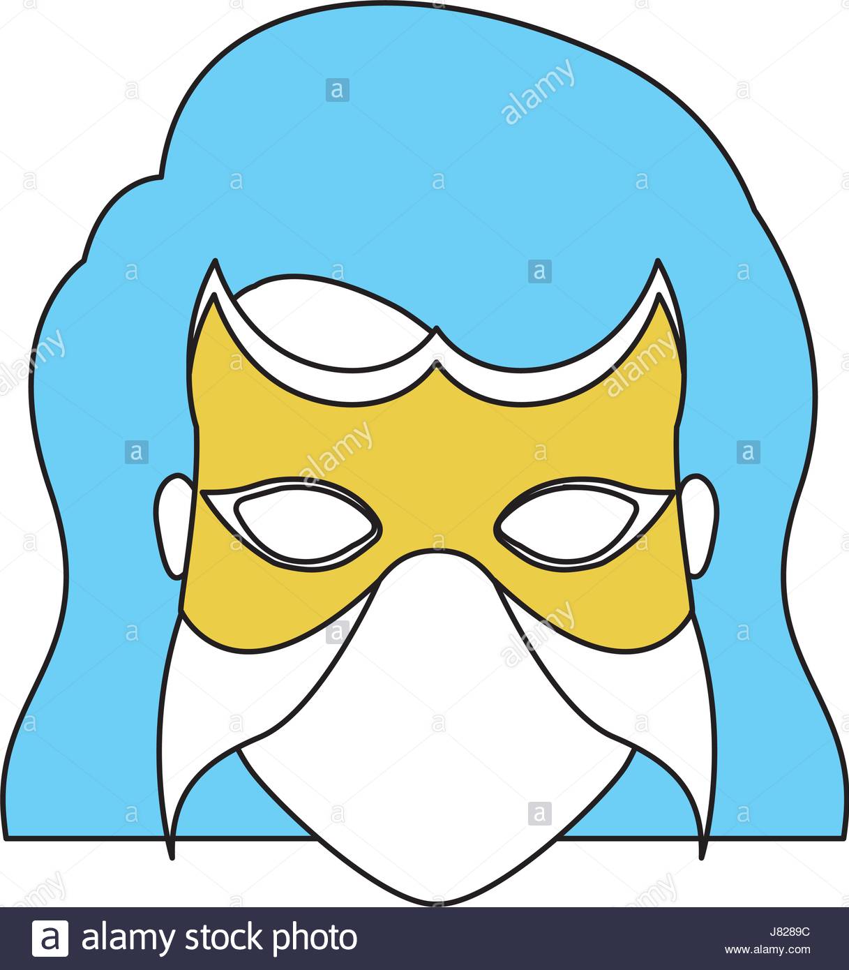 1217x1390 Silhouette With Face Of Woman Superhero With Blue Short Hair