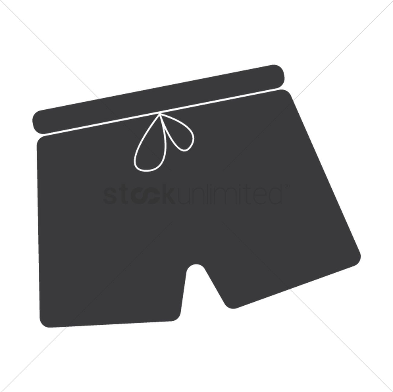 1300x1298 Silhouette Of Beach Shorts Vector Image