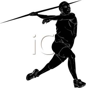 296x300 Silhouette Of A Woman Throwing A Javelin