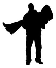 189x226 Silhouettes Of Man And Woman Woman Shouts In A Megaphone Premium