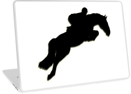 558x400 Show Jumper Silhouette Laptop Skins By Sasse Redbubble