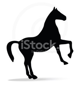 276x300 Silhouette In Show Horse Pose Stock Vectors