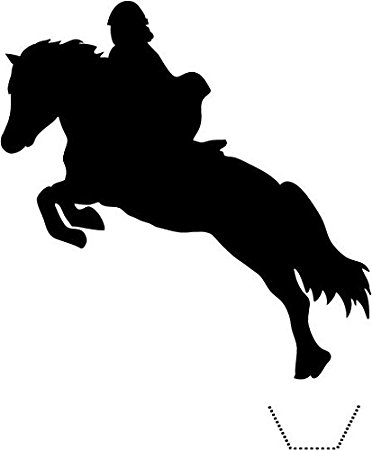 372x450 Novelty Show Jumping Silhouette 12 Edible Stand Up Wafer Paper