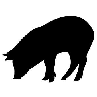 340x340 Free Cliparts Silhouette, Pig, Illust039