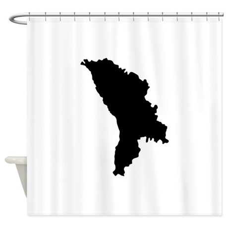 460x460 Moldova Silhouette Shower Curtain By Countrysilhouettes