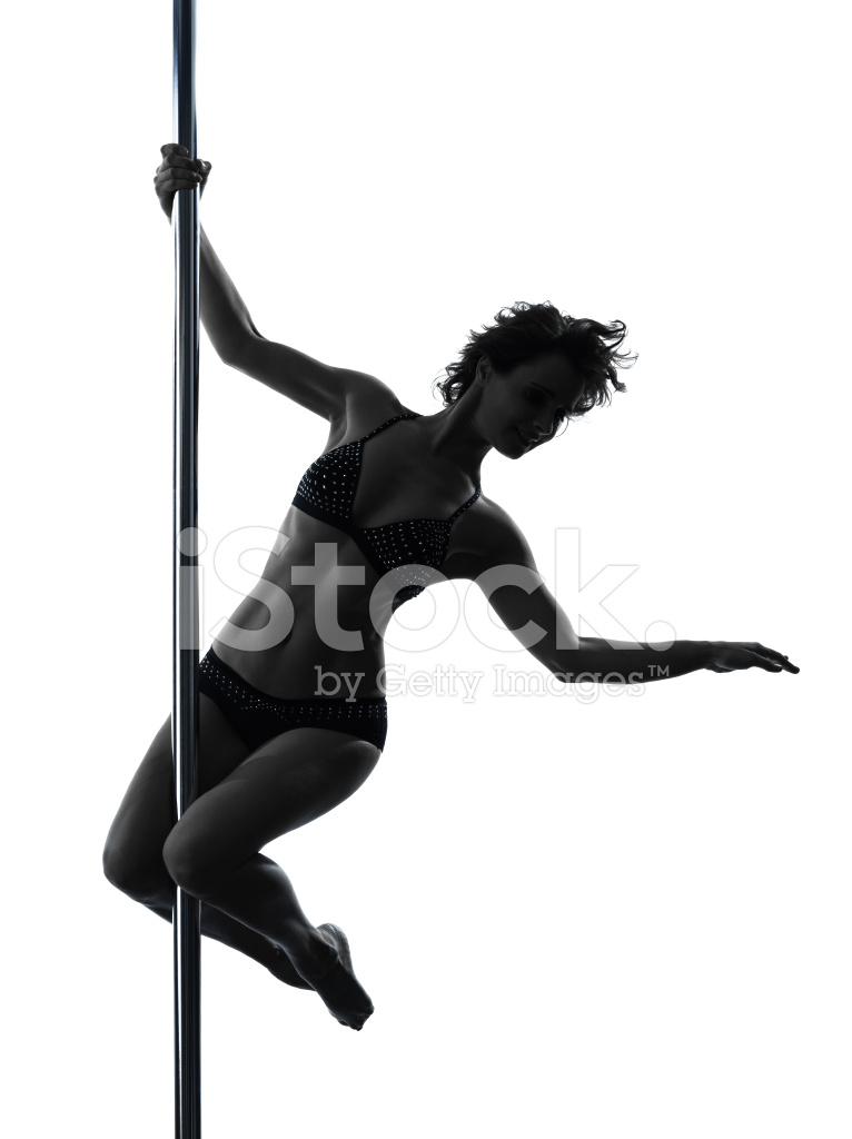 766x1024 Woman Pole Dancer Silhouette Stock Photos