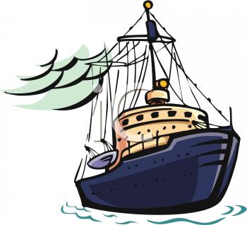 350x318 Lobster Boat Clipart