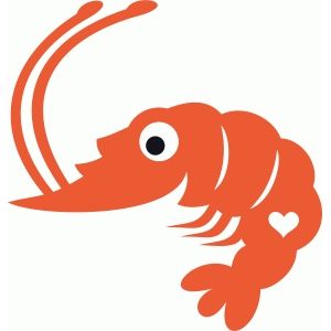 300x300 Cute Shrimp Love Silhouette Design And Silhouettes