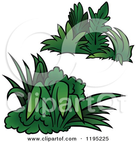 450x470 Clipart Of A Border Of Silhouetted Green Weeds And Butterflies