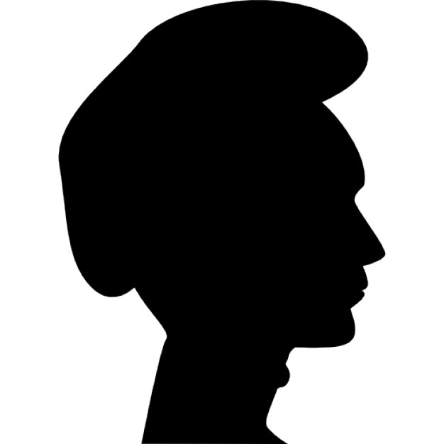626x626 Man Head With A Hat Side View Silhouette Icons Free Download